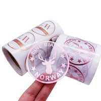 Clear Labels Or Transparent Labels On Rolls - Paper, Various Sizes, Multicolor, Round Shape | Self-adhesive, Waterproof, Easy To Remove