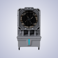Commercial Air Cooler 110Ltr - Plastic & Metal, 110 Litres, Dark Gray/Light Gray | 350-400W, Auto Water Level Indicator, 3 Speeds, Inverter Compatible