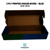 3 Ply Printed Mailer With Multi-Color Printing, 100% Sustainable And Eco-Friendly - Blue