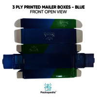 3 Ply Printed Mailer With Multi-Color Printing, 100% Sustainable And Eco-Friendly - Blue