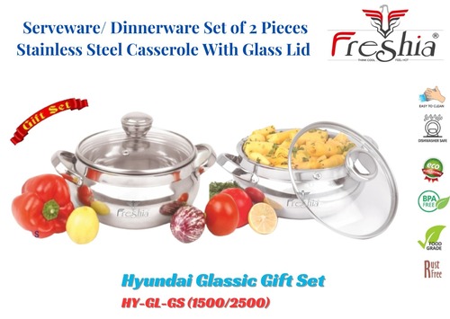 Hyundai Glassic Stainless Steel Insulated Casseroles Gift Sets