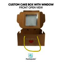 Custom Cake Box With Window And Dori Handle