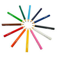 12 Colours Lead Jumbo Pencils - Color: Multicolor