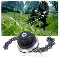 Heavy Duty Chain Trimmer Head Attachment for Brush Cutter