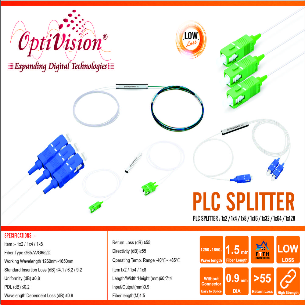 Plc Splitter : 1X2 - Application: For Internet