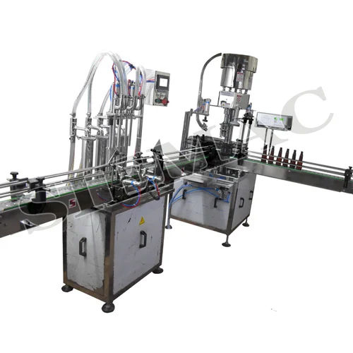 Automatic Bottle Filling And Capping Machine - Feature: High Efficiency