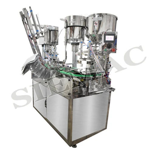 Linear Spout Pouch Filling And Capping Machine