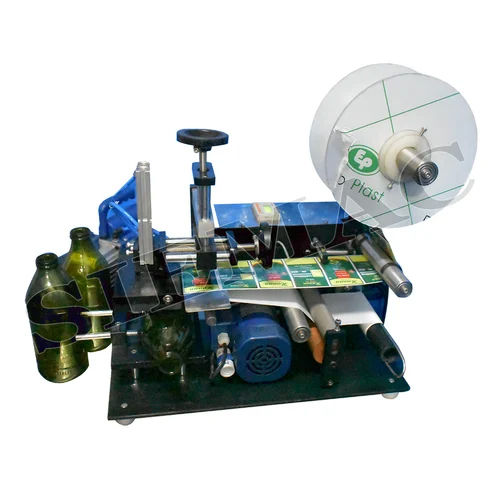 Semi-Automatic Flat Bottle Labeling Machine