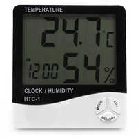 Digital Thermo Hygrometer - Color: White