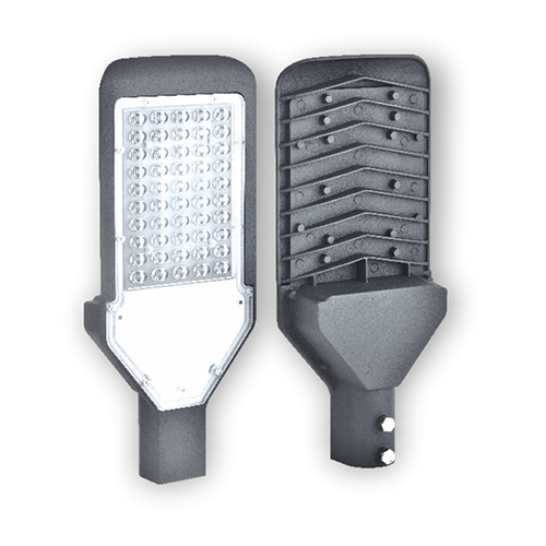 Eco LED Street Light - Aluminium, 470x205x68mm, Black | IP65 Rated, 20W-100W Power Options, High Lumen Efficiency