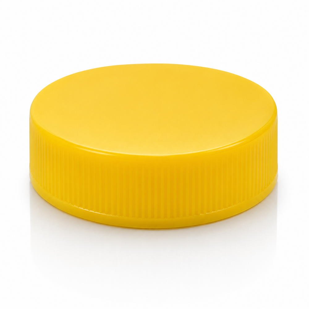 83mm Plastic Jar Cap - Plastic Material, 83mm Size, Yellow Color | Durable Screw Cap for Secure and Airtight Closure of Jars