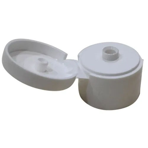 28Mm Plastic Flip Top Cap - Color: White