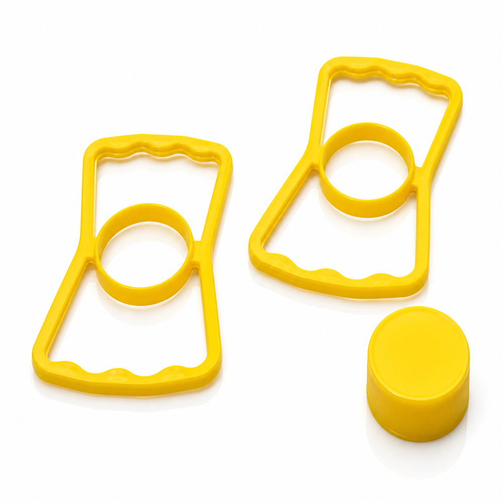 5 Litre Plastic Butterfly Handle Cap - High-quality Plastic, 2mm Size, Bright Yellow Color | Durable, Leak-proof Design, Comfortable Grip