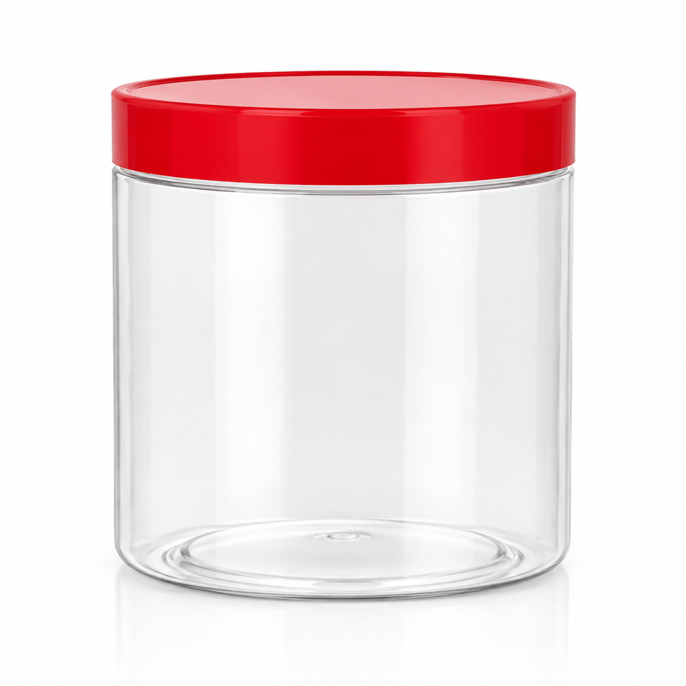 500ml Plastic Peanut Butter Jar - Food-Grade Plastic 500ml Size Transparent Color | Airtight Screw-On Lid Wide-Mouth Design for Easy Access