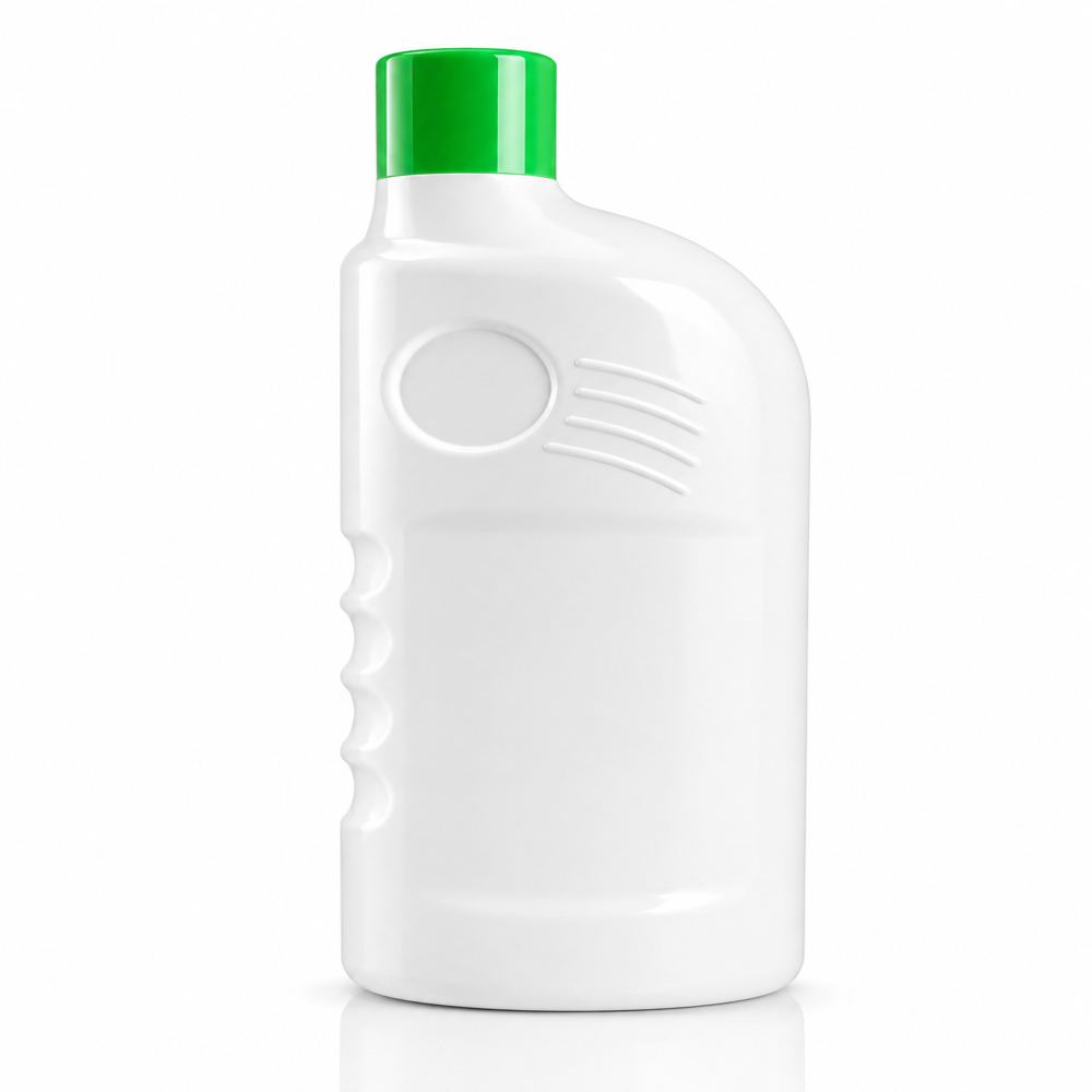 Floor Cleaner Bottle - High-Quality Plastic, 25mm Size, Clean White Color | Screw Cap Sealing, Warranty Included
