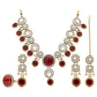 Blooming Grace Mehandi plated Choker Necklace Set..