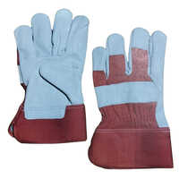 Re101 Rigger Leather Gloves - Leather Coated, Unisex, Gray Color | Durable For All Seasons, Stylish Plain Design, Warranty Included