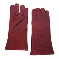 Re405 All Split Winter V Gloves - Leather Coated Material, Unisex, Vibrant Red Color | Hand Safety For Outdoor Activities, Warranty Included