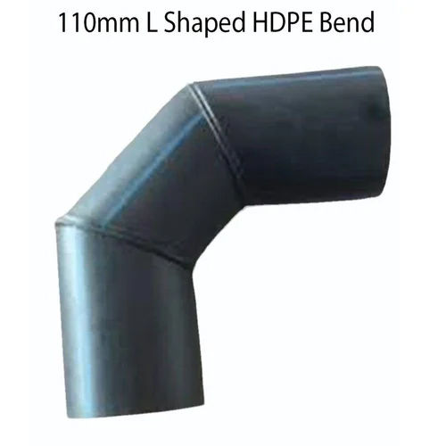 L Shaped Hdpe Bend - Color: Black