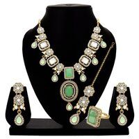 Square Floral Elegance Choker Necklace Set..