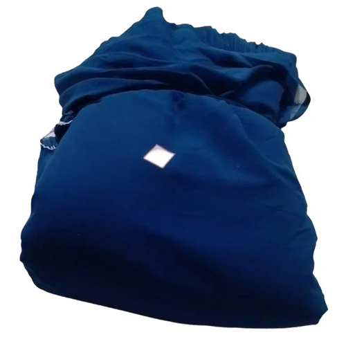 Blue Plain Polyester Fabric - 100% Polyester, 40 Inch Width, Smooth Texture | Washable, All-Season Use, Normal Shine