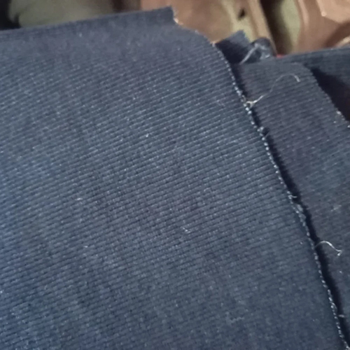 Rib Lycra Fabric - High Strength Polyester, Washable Plain Texture in Blue | Ideal for Stylish Dresses, Skirts, and Tops
