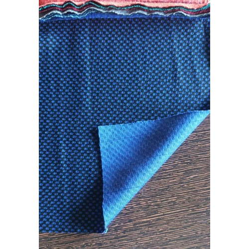 Blue Knitted Fabric - 100% Pure Cotton, 44 Inch Wide, Smooth Texture, Machine Washable, Elegant Blue Color, Suitable for All Seasons