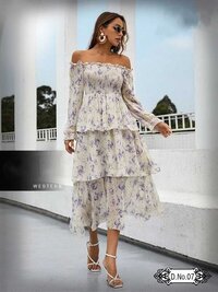 Long Western Rayon Gown