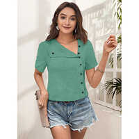 Ladies Green Cotton Tops - Color: Different Available