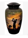 Designer Golfer Printed Cremation Ash Urn