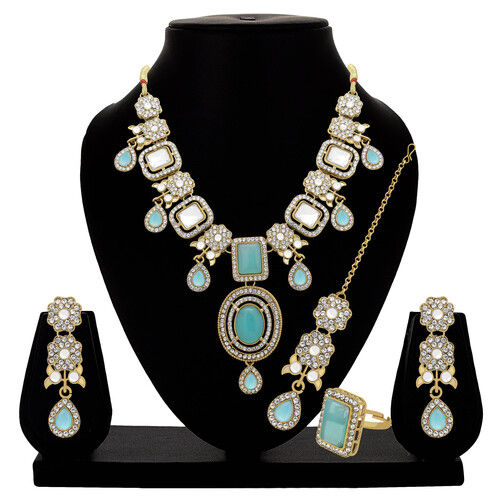 Square Floral Elegance Choker Necklace Set....