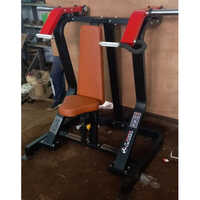 Seated Shoulder Press Machine - Foam Seat Cover, 4 Feet Adjustable Height, Brown Color | Manual Operation, Ideal For All Users, Commercial Grade Fitness Equipment