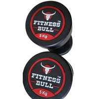 Bouncer Rubber Dumbbell - Commercial-grade Non-slip Rubber, Heavy-duty Muscle Gain Tool | Ideal For Multi-functional Exercises, Warranty Included