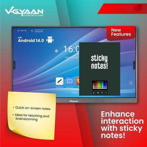 Vgyaan Digital Classroom Board 65 Inch - Color: Different Available