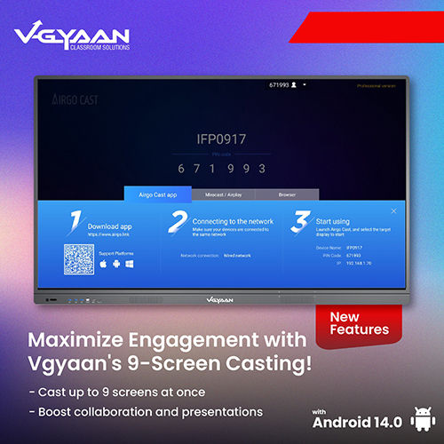 Vgyaan Interactive Smart Board 86 Inch - Feature: High Quality