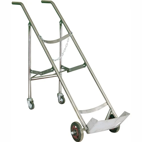 SS Jumbo Oxygen Cylinder Trolley
