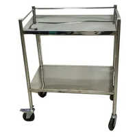 Surgical Instrument Trolley - Stainless Steel, 760 X 460 X 840 Mm, Silver | Durable & Corrosion-resistant For Hospital Use