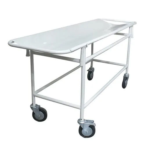 Mild Steel Hospital Stretcher - Color: White Paint Coated