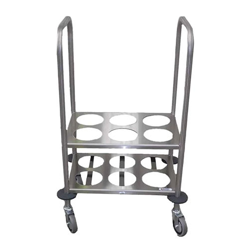 Oxygen Cylinder Holder Trolley - Material: Steel