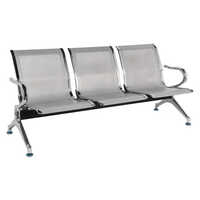 Stainless Steel Hospital Bench - High-grade Stainless Steel, Non-foldable Design, Easy To Clean, Polished Silver Finish