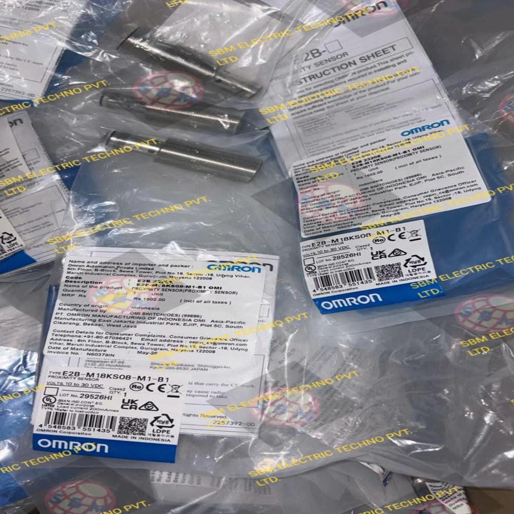 Omron, Proximity Sensor, E2B-M18Ks08-M1-B1 - Cable Length: Depends On Extension Cables (Not Explicitly Mentioned)