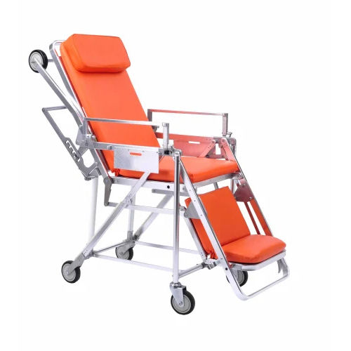 Stretcher Cum Wheel Chair - Frame Finish: Painted