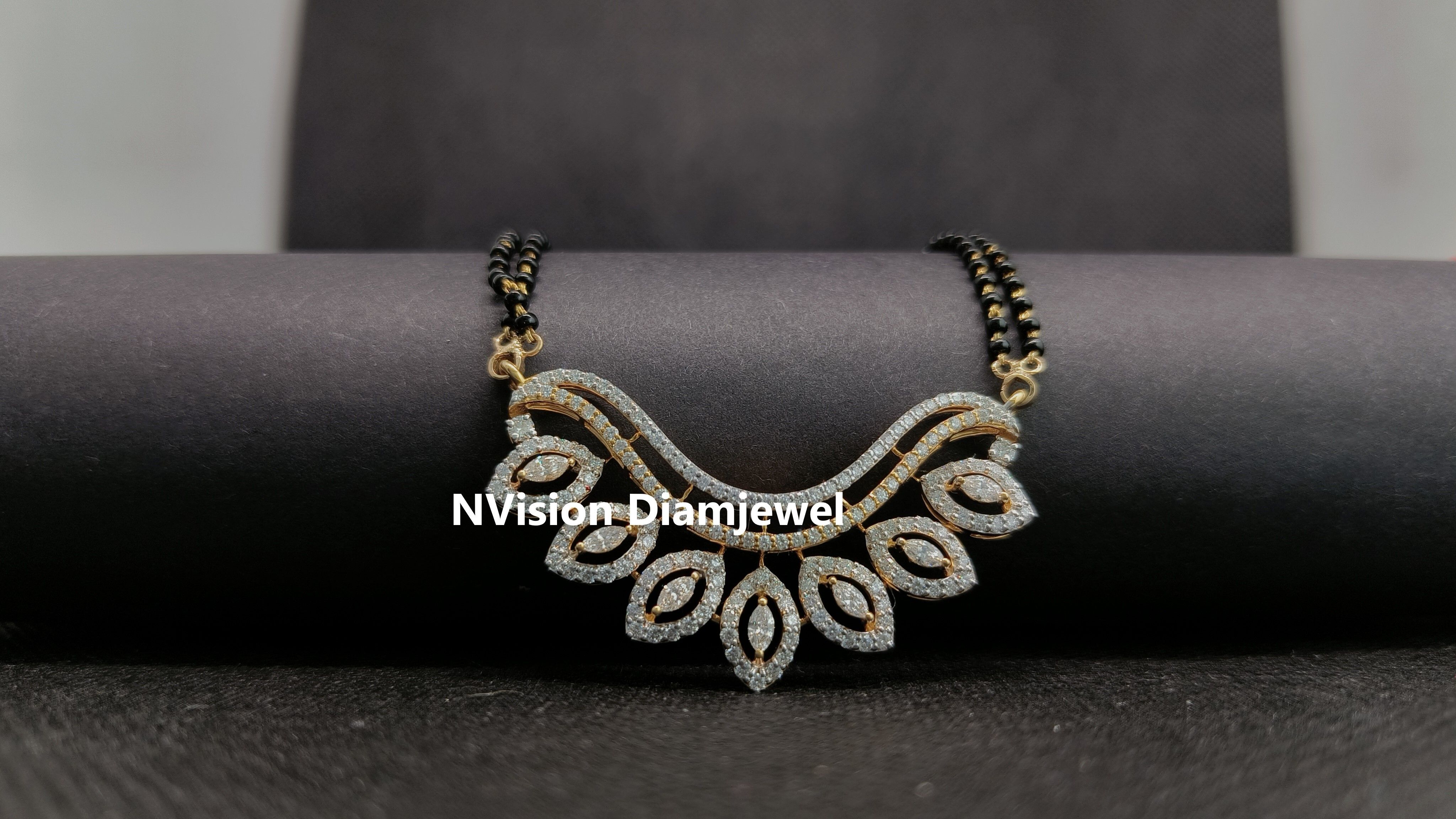 Natural Diamond Marquise Magic Mangalsutra.