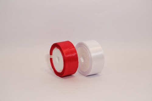 Single Satin Rribbon - Color: Red &Bwhite