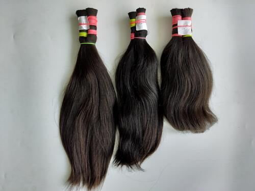 Raw Unprocessed Natural Straight  Human Hair Unstitched Bulk