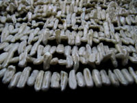 Natural White Biwa Pearl Fancy Shape 16to20mm Beads 34 Inches long