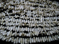 Natural White Biwa Pearl Fancy Shape 16to20mm Beads 34 Inches long