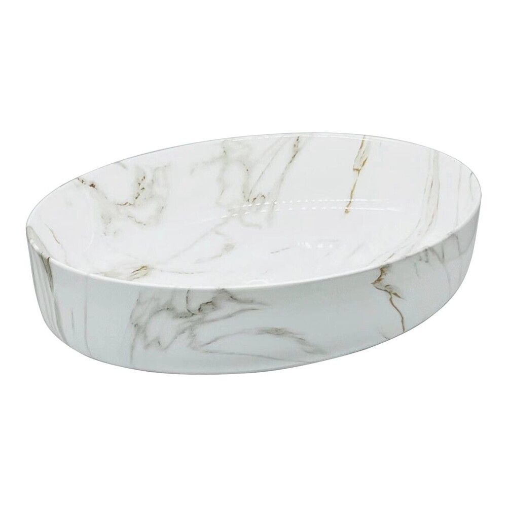 Nctt-228 Marble Shape Wash Basin - Color: White