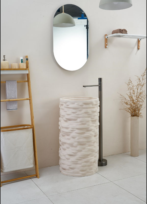 Imported Pedestal Wash Basin - Installation Type: Floor Mounted