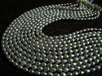 Natural Fresh water Pearl Rice White Pearl 5X7mm Beads Strand 15 inches Long